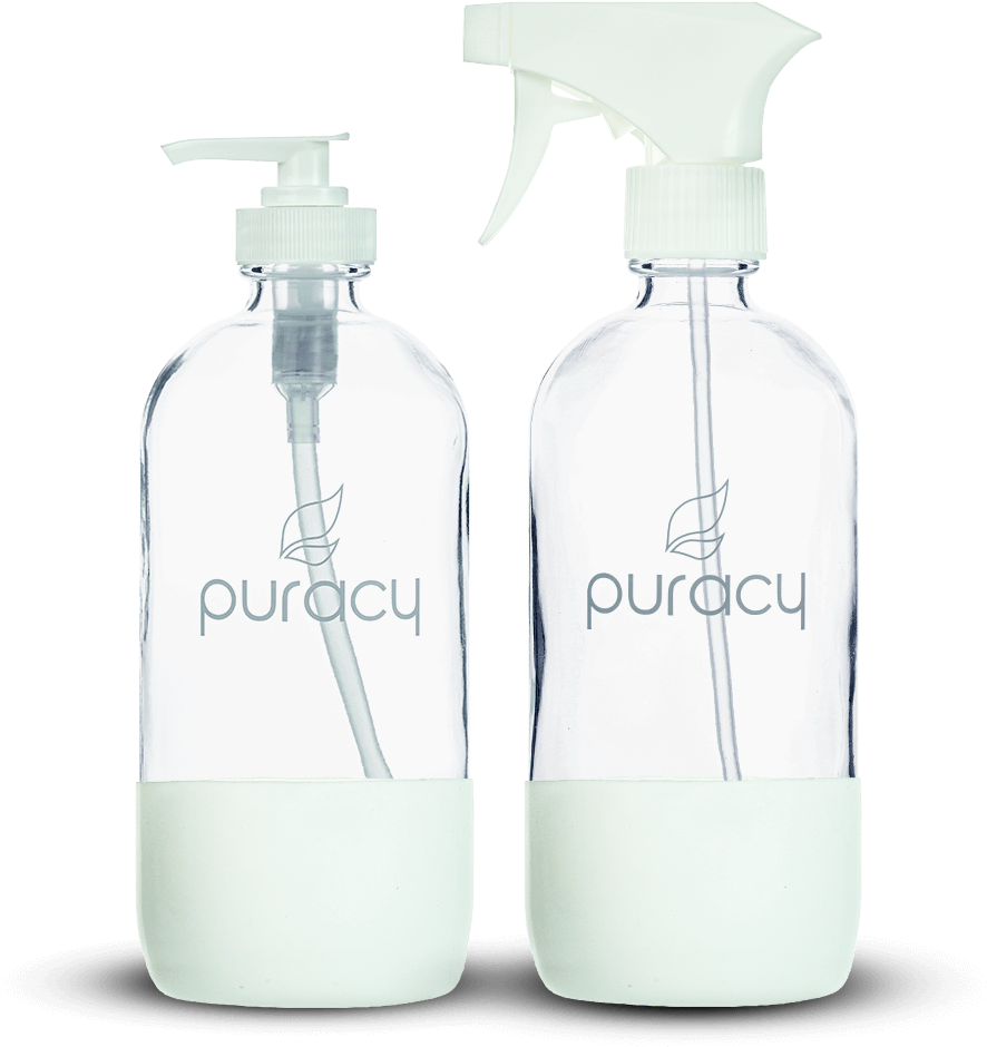 Puracy Plastic Bottles Dispenser Spray PNG image