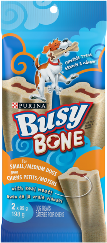 Purina Busy Bone Dog Treats Package PNG image