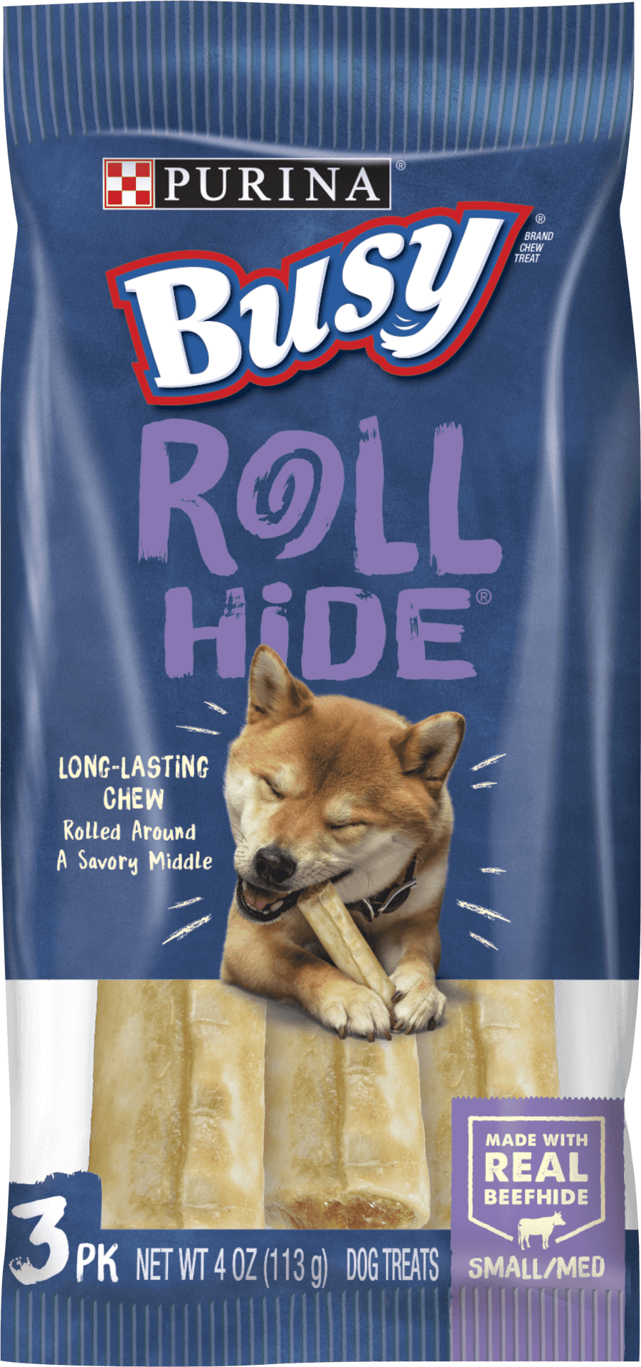 Purina Busy Rollhide Dog Treats Package PNG image