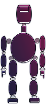 Purple Abstract Robot Design PNG image