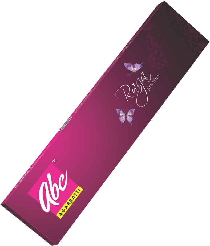 Purple Agarbatti Packaging Design PNG image