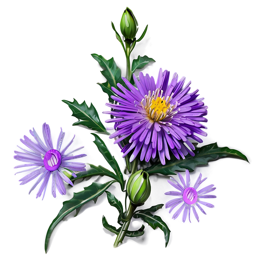 Purple Aster Png Drf1 PNG image