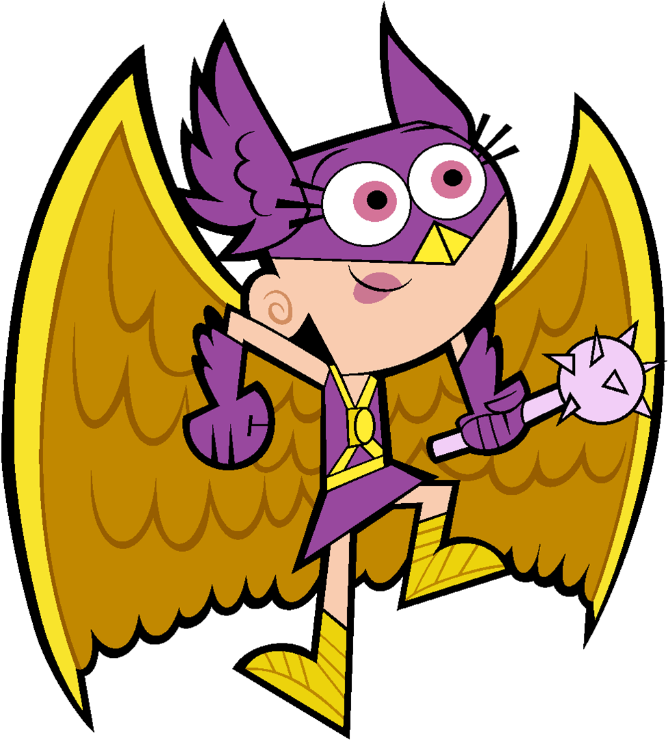 Purple Bird Superhero Cartoon Character PNG image