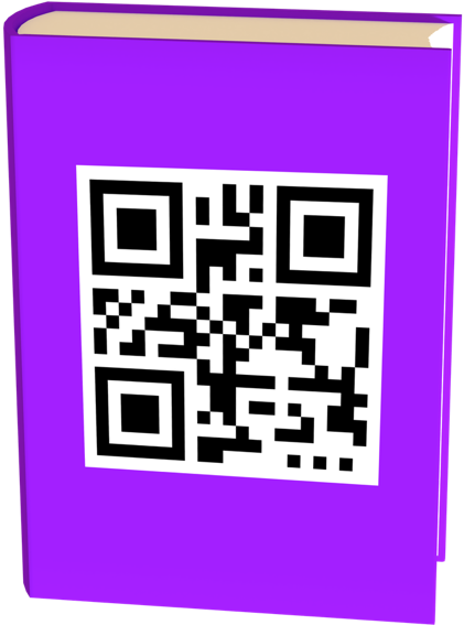 Purple Book Q R Code PNG image