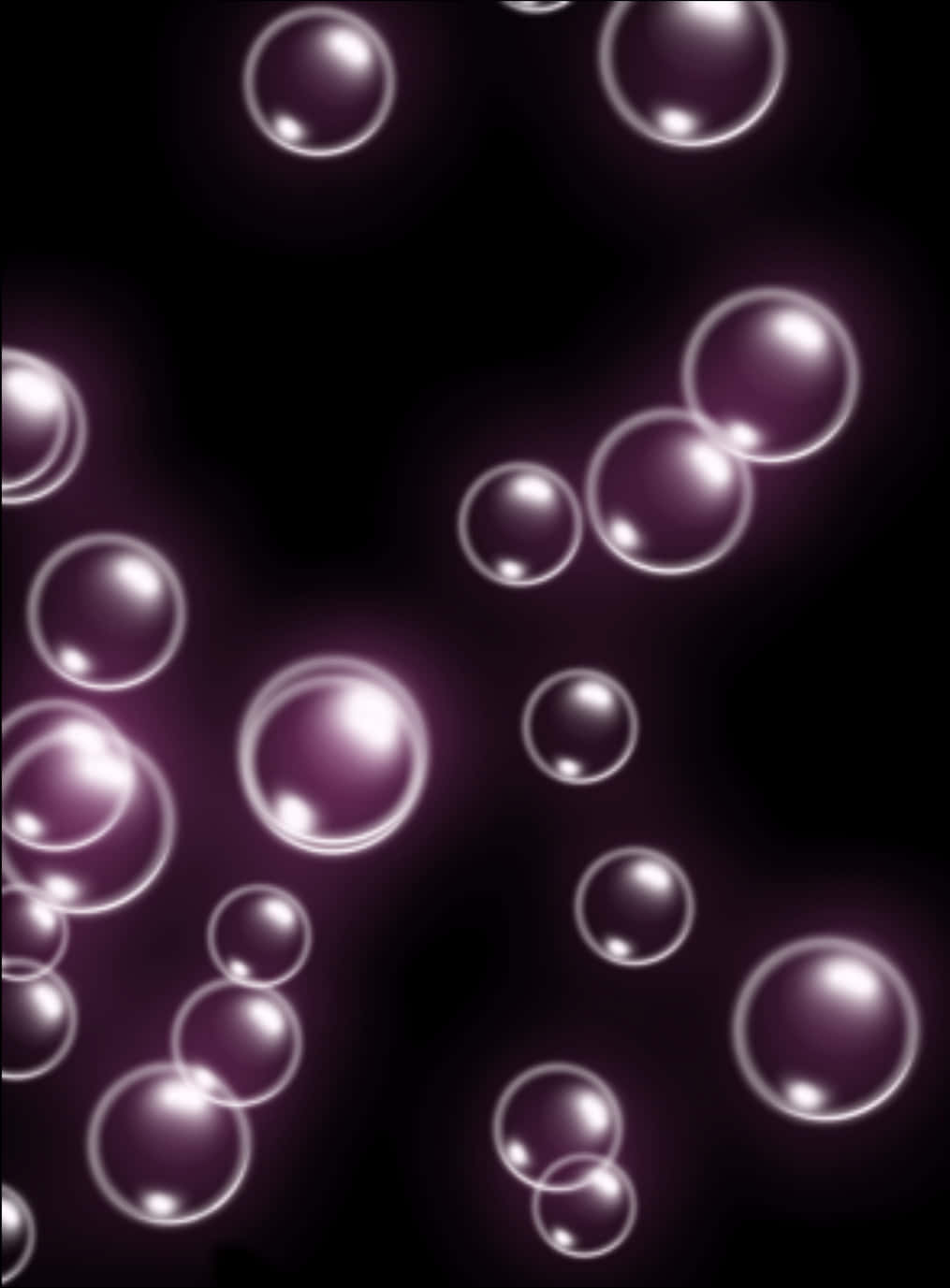 Purple Bubbles Dark Background PNG image