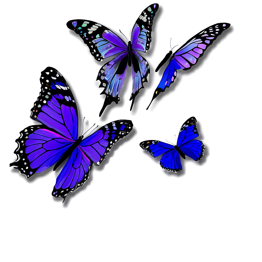 Purple Butterfly Background Png Kku PNG image