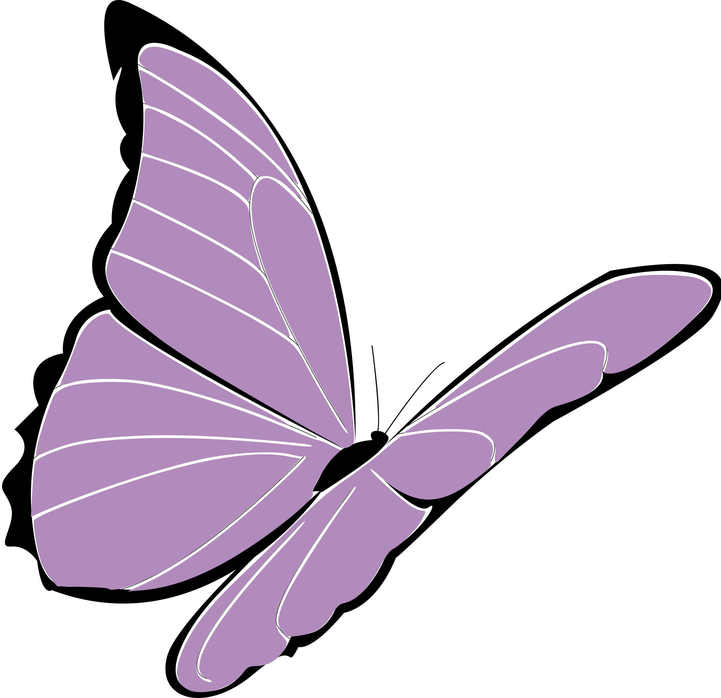 Purple Butterfly Illustration.png PNG image