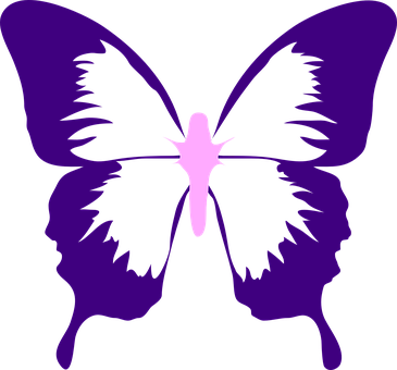 Purple Butterfly Silhouette Faces PNG image