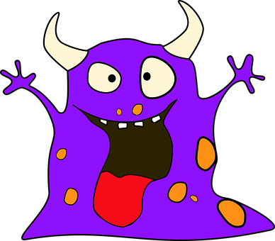 Purple Cartoon Alien Illustration PNG image