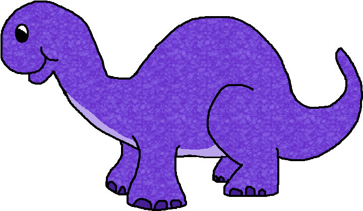 Purple Cartoon Dinosaur Clipart PNG image