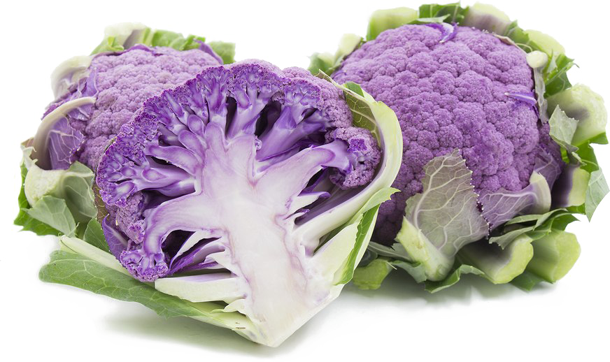 Purple Cauliflower Halves PNG image