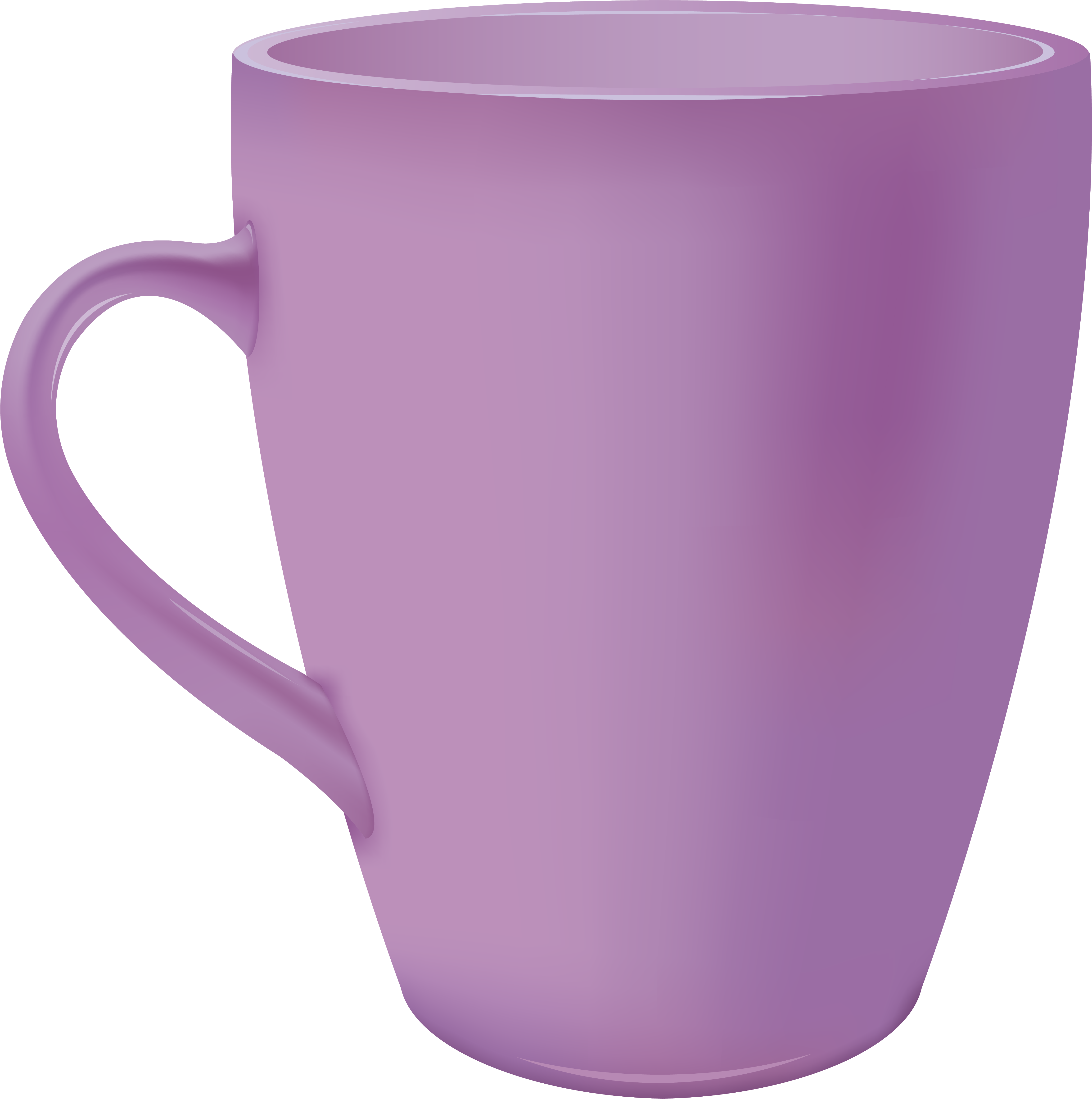Purple Ceramic Mug3 D Render PNG image