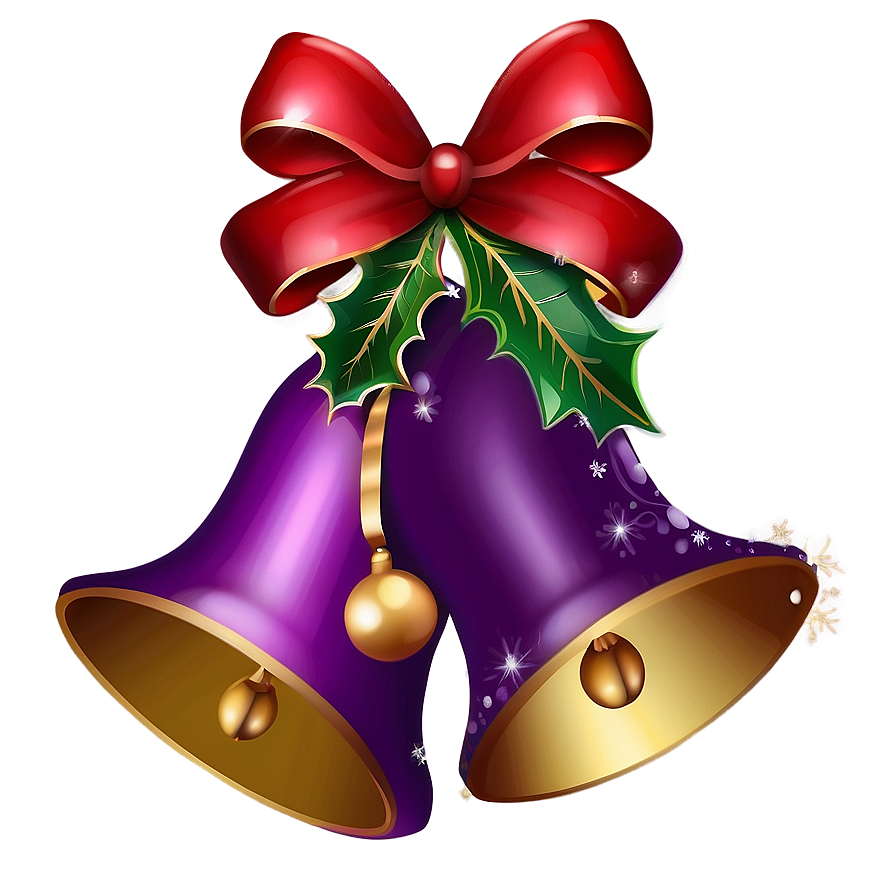 Purple Christmas Bells Png 06122024 PNG image