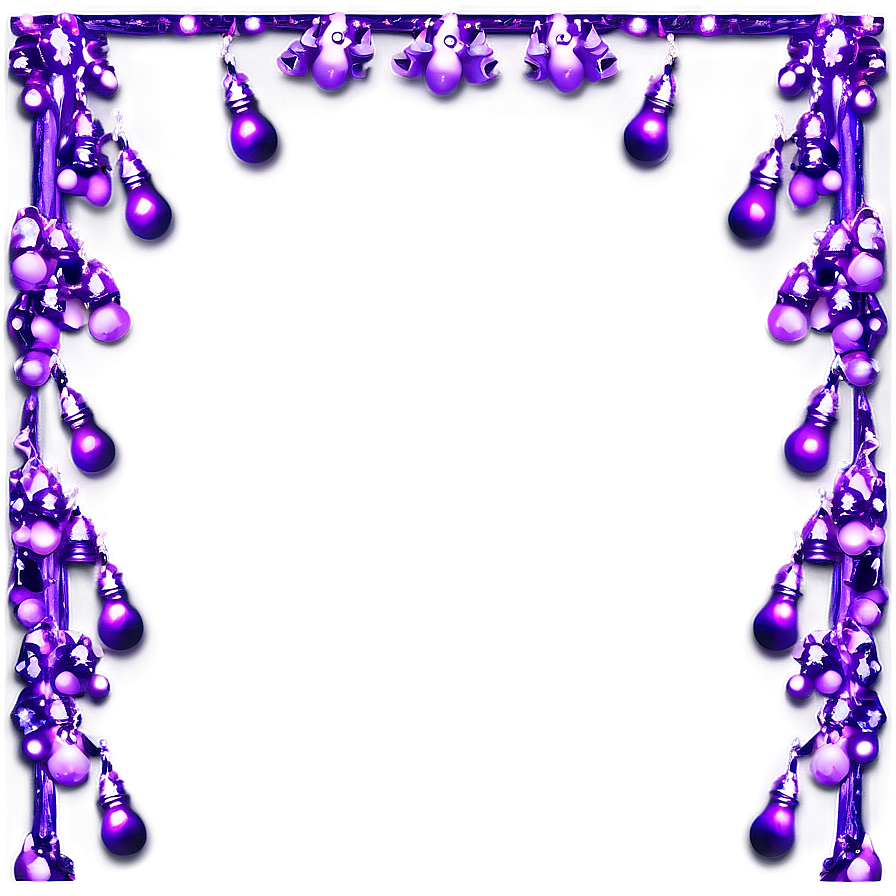 Purple Christmas Lights Border Png Fwx28 PNG image