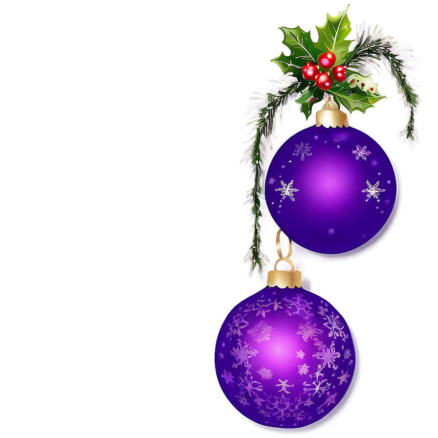 Purple Christmas Ornaments Png 35 PNG image