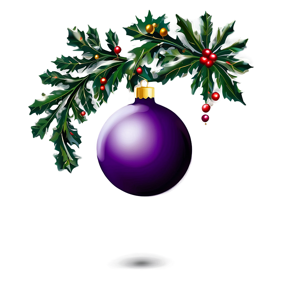 Purple Christmas Ornaments Png 70 PNG image