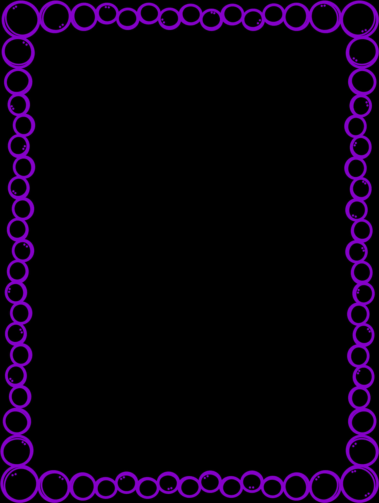 Purple Circle Page Border PNG image