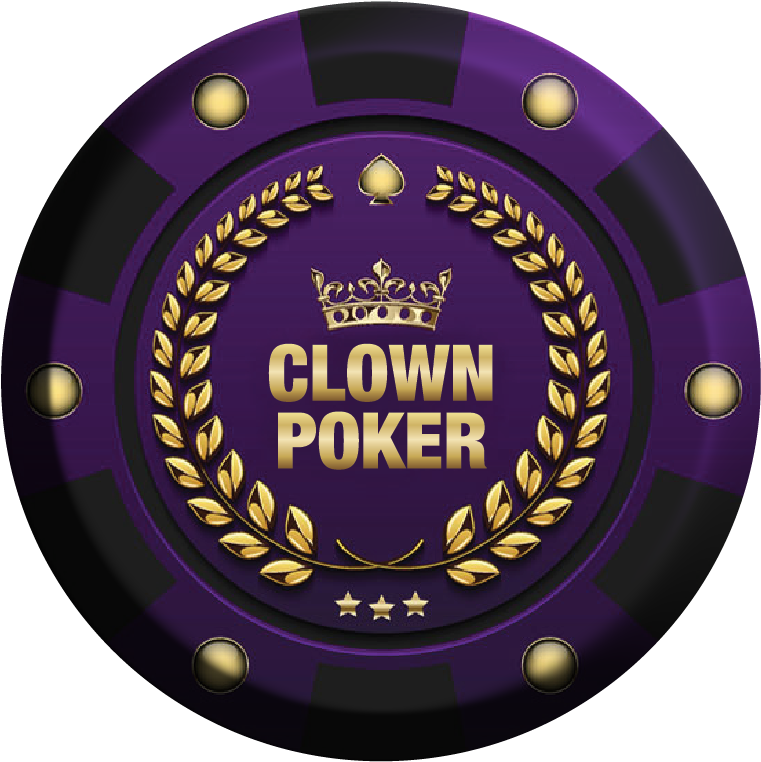 Purple Clown Poker Chip Vector PNG image