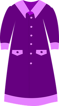 Purple Coat Cartoon Illustration PNG image