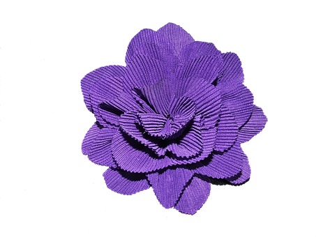 Purple Corrugated Paper Flower Art PNG image