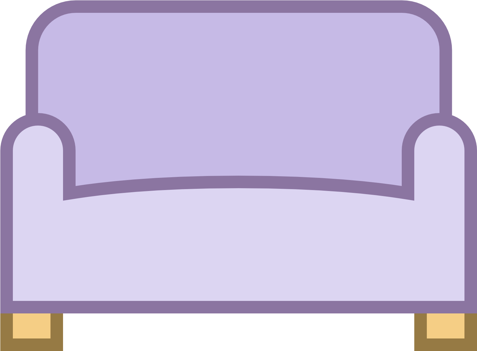 Purple Couch Clipart PNG image