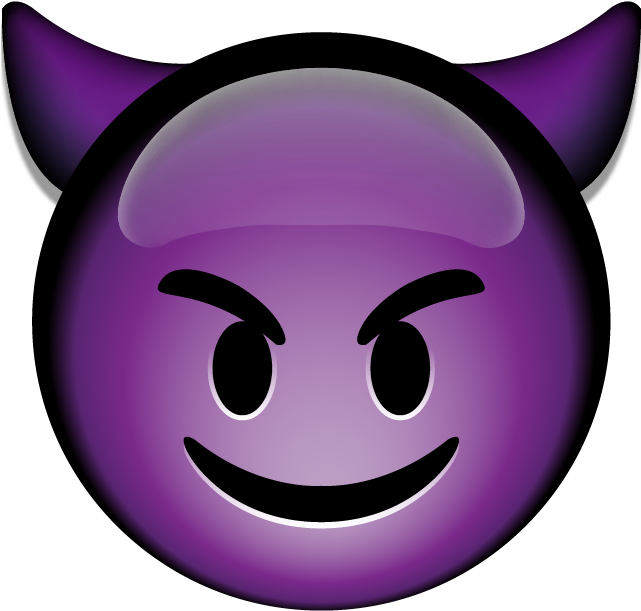 Purple_ Devil_ Emoji_ Smirk PNG image