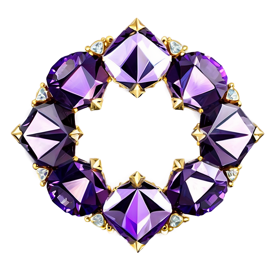 Purple Diamond Jewel Border Png 06262024 PNG image