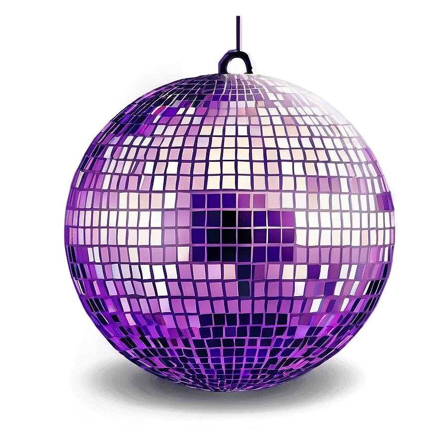 Purple Disco Ball Illustration PNG image