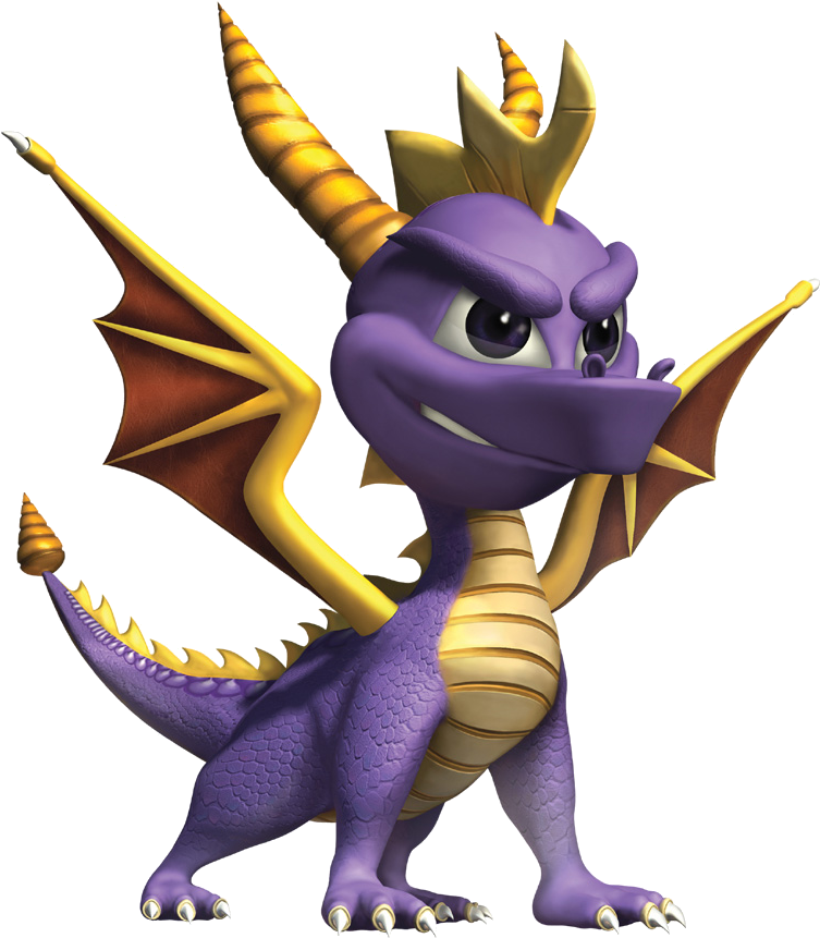 Purple Dragon Character Spyro PNG image