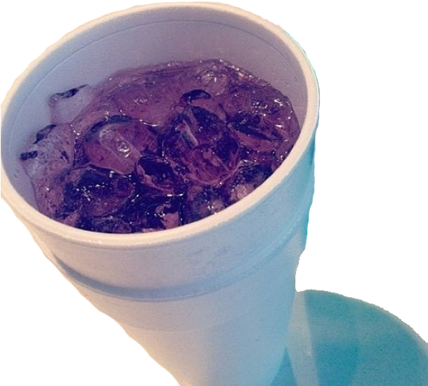 Purple Drinkin Styrofoam Cup PNG image