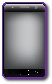 Purple Edged Smartphone Graphic PNG image