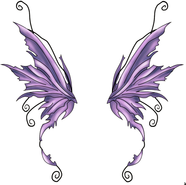 Purple Fairy Wings Graphic PNG image