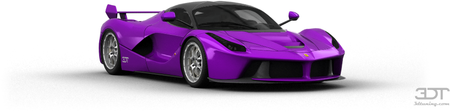 Purple Ferrari La Ferrari Side View PNG image