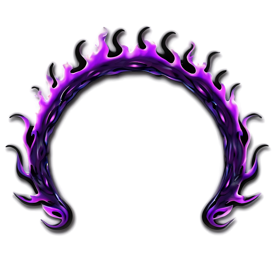 Purple Fire Border Png Awt PNG image