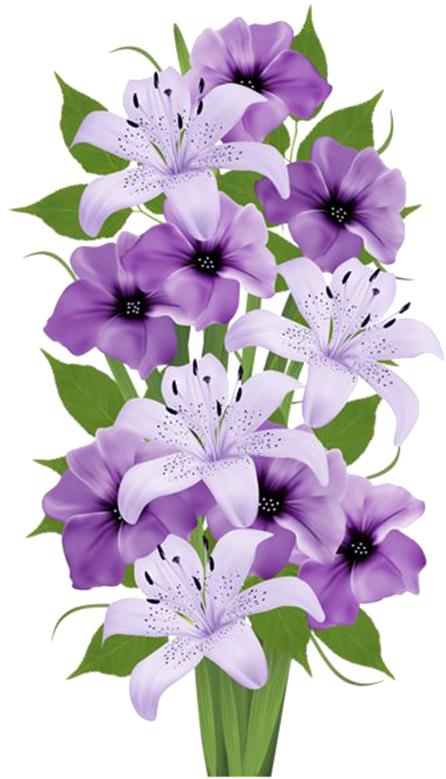 Purple Floral Arrangement.png PNG image