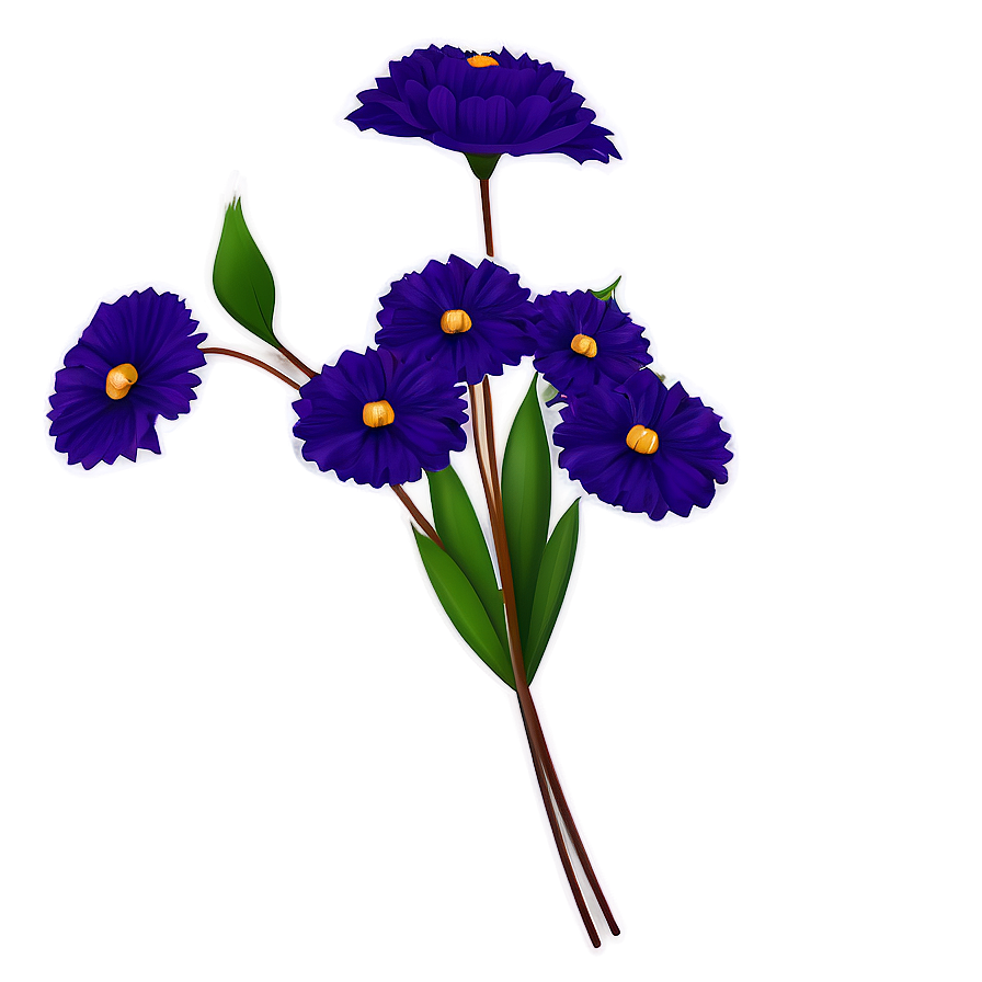Purple Floral Delight Png Adj PNG image