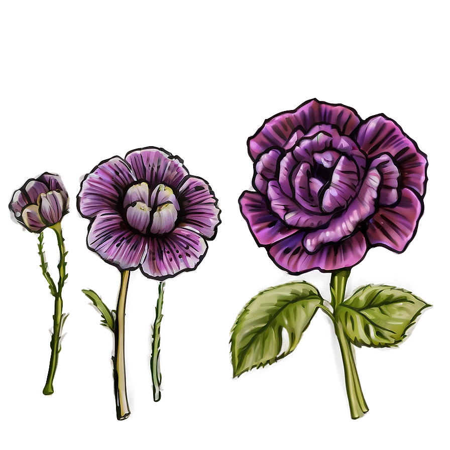 Purple Floral Delight Png Fqj47 PNG image