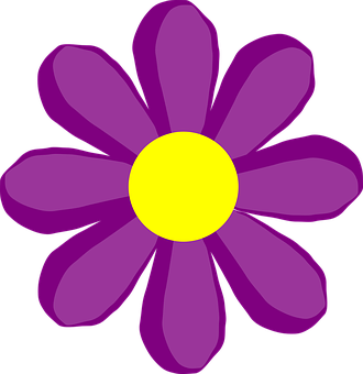 Purple Flower Illustration PNG image