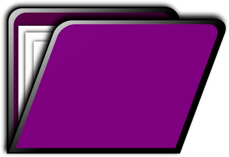Purple Folder Icon Stack PNG image