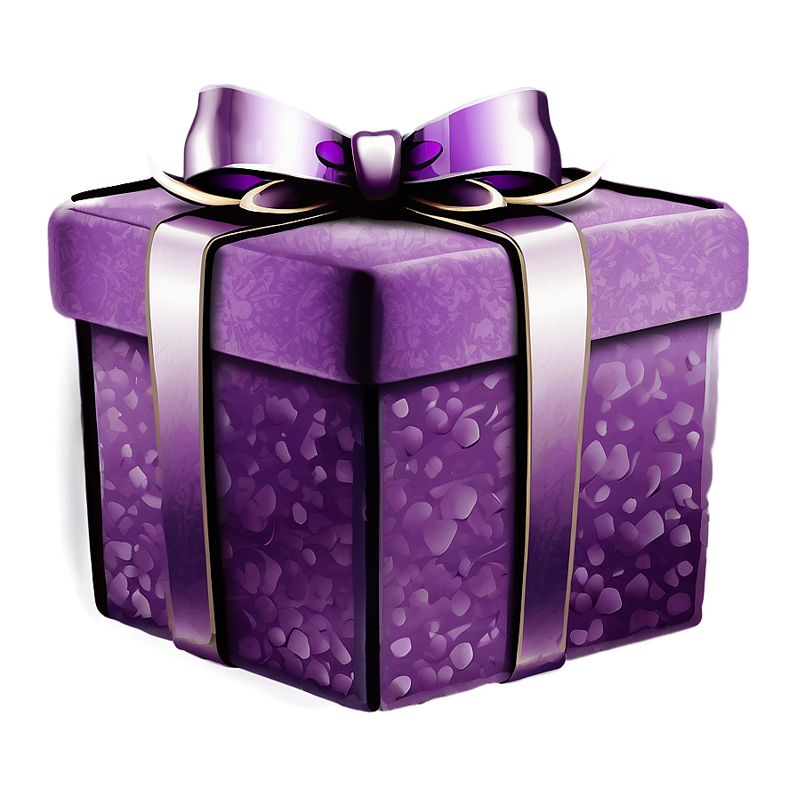 Purple Gift Box Png 05252024 PNG image