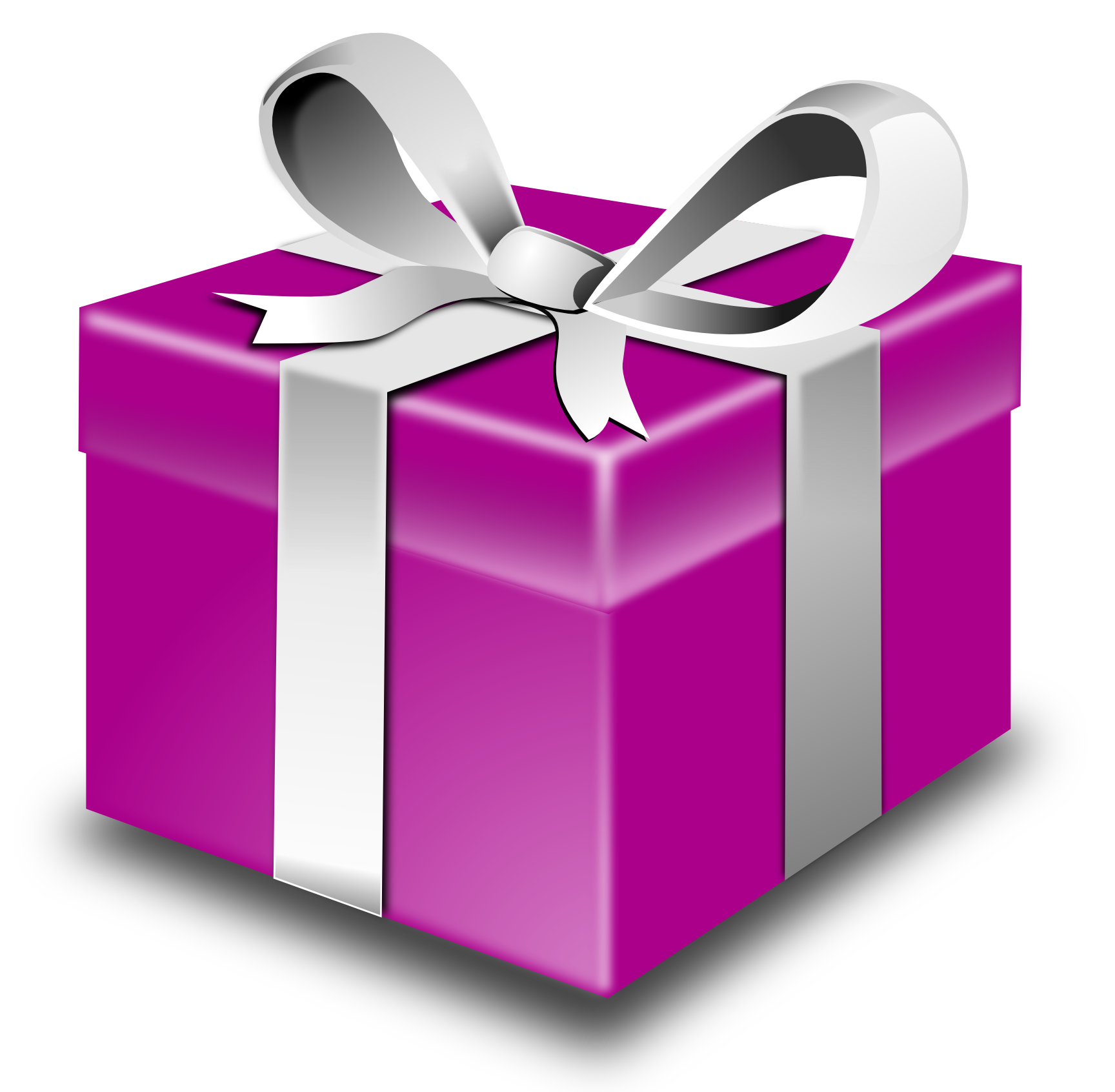 Purple Gift Boxwith White Ribbon PNG image