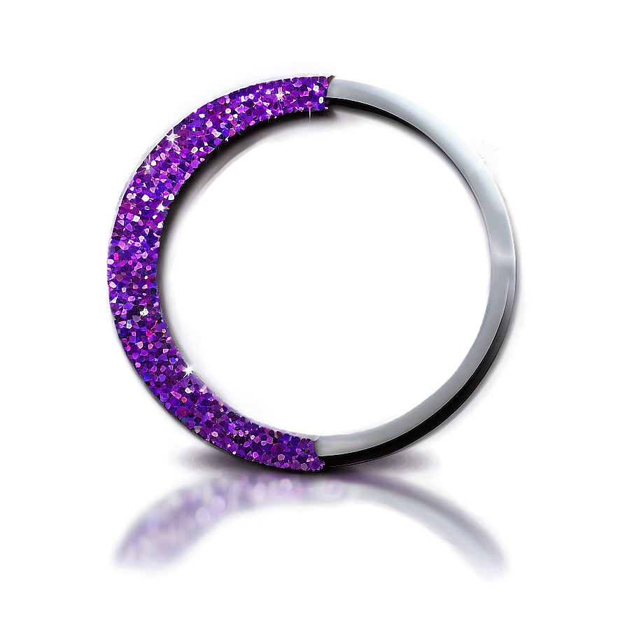 Purple Glitter Circle Png 06252024 PNG image