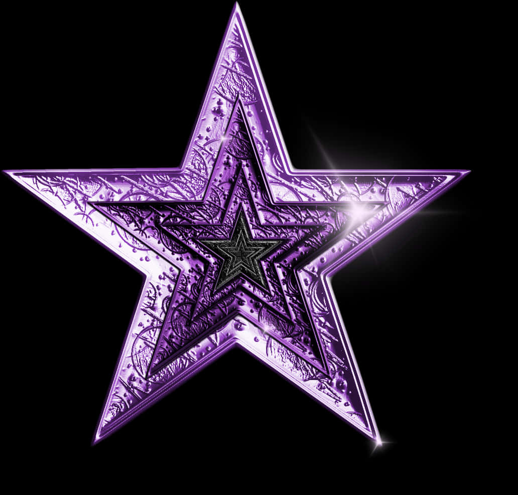 Purple Glittering Star Graphic PNG image