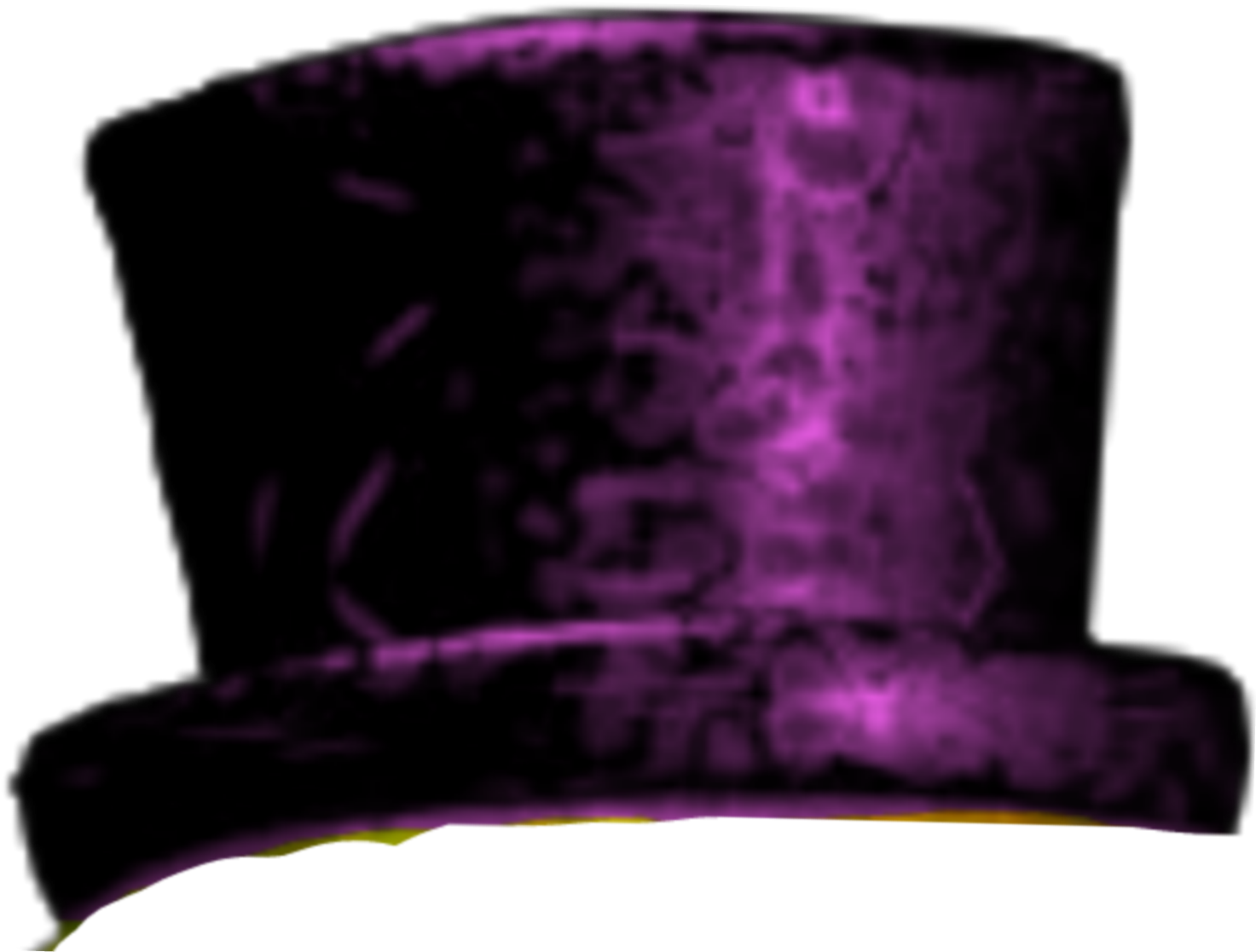 Purple Glowing Top Hat PNG image