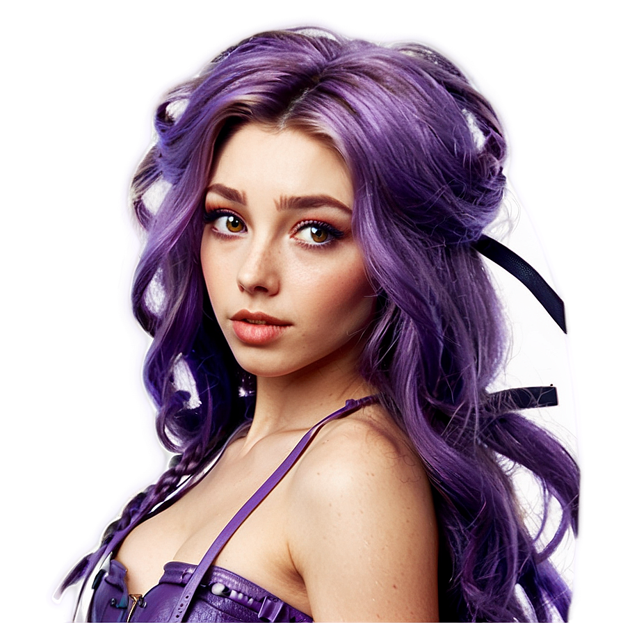 Purple Hair Fairy Tale Character Png 06272024 PNG image