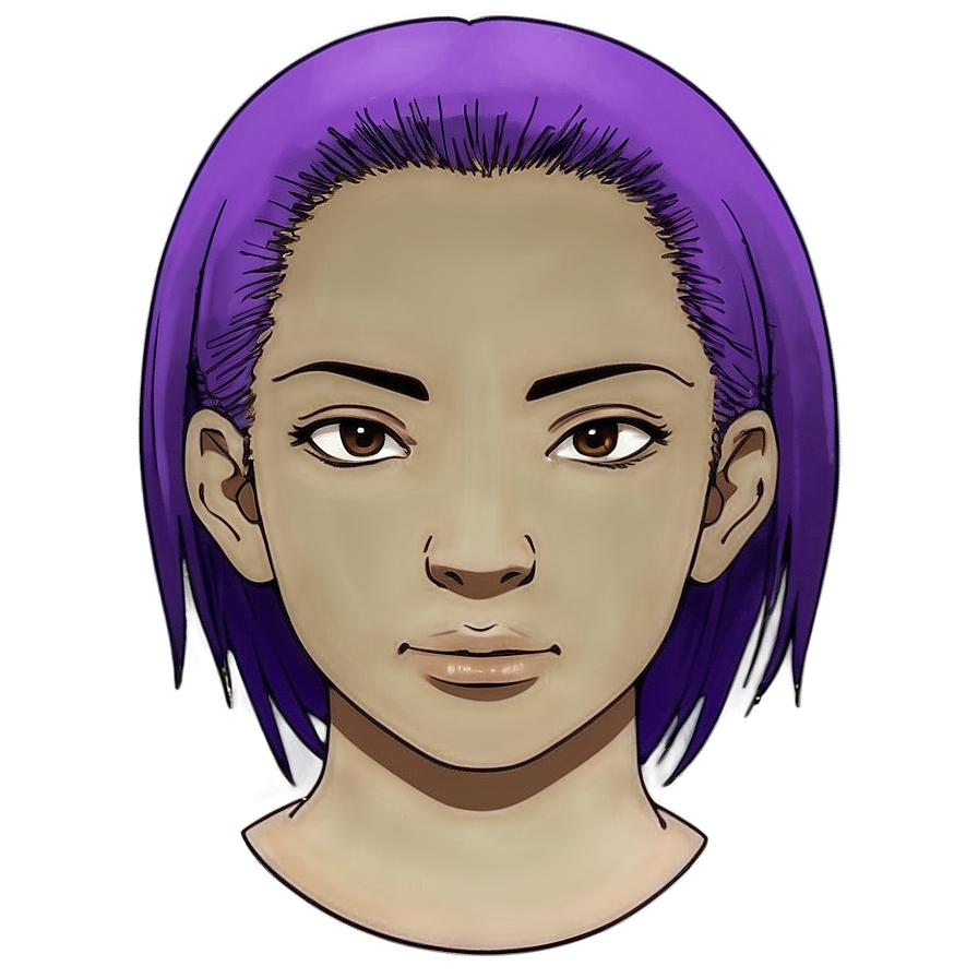 Purple Hair Manga Heroine Png Sxd PNG image