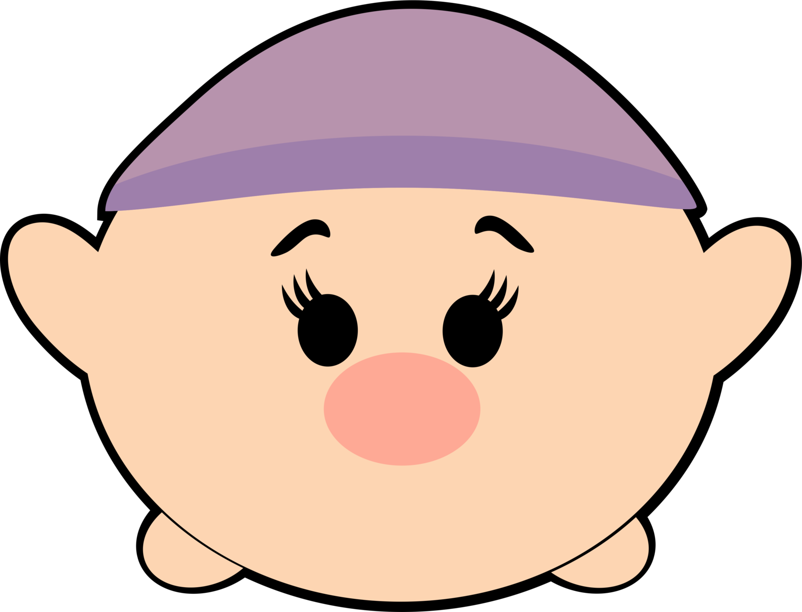 Purple Hatted Tsum Tsum Character PNG image