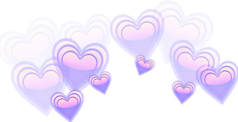 Purple Heart Crown Overlay PNG image