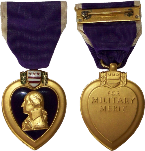 Purple Heart Medal Military Merit PNG image