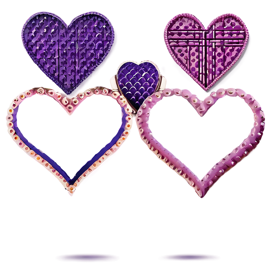 Purple Hearts Png Yfl47 PNG image